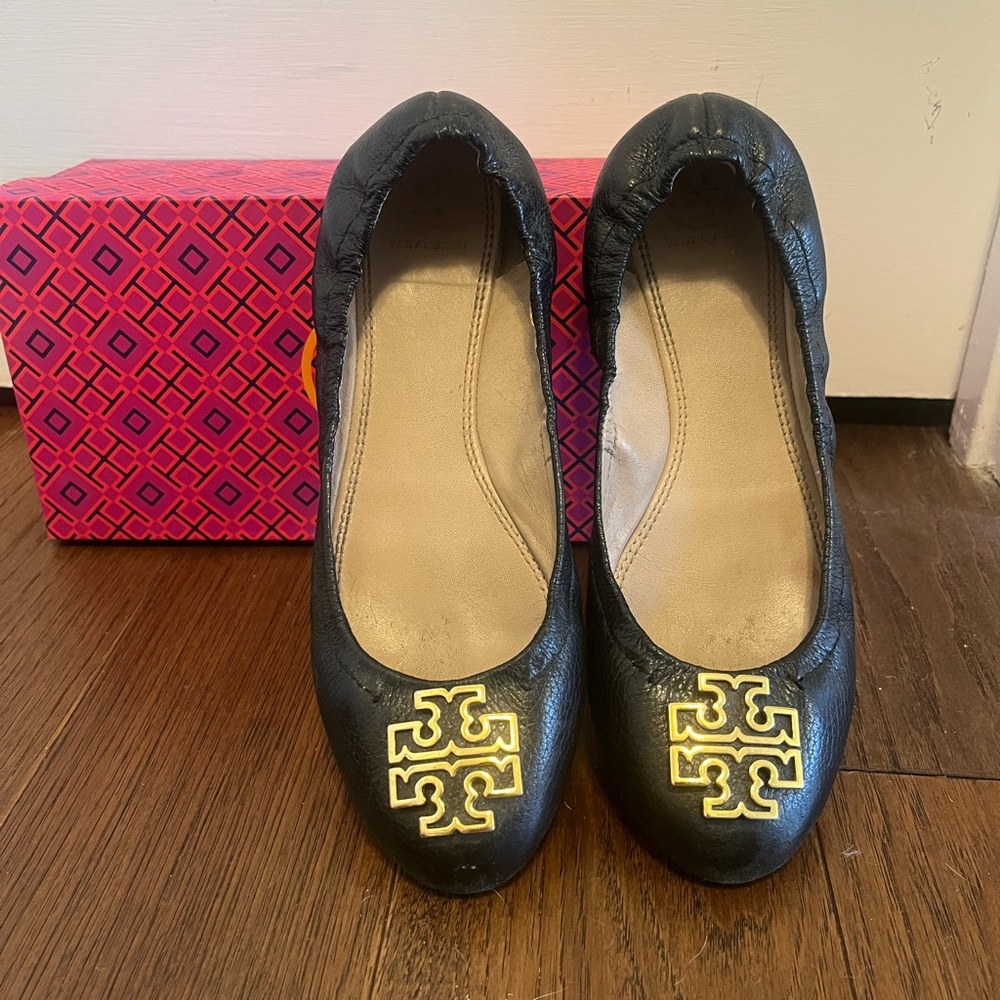 Tory Burch Melinda Ballet Flat Black Size 9